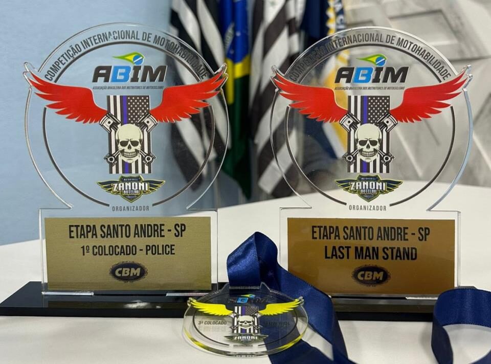 ROMUCAM da Guarda Civil de Atibaia conquista três premiações em competição internacional de motohabilidade