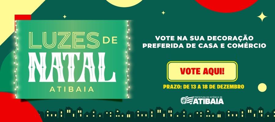 Atibaia iluminada: população já pode escolher seus favoritos na ação “Luzes de Natal”
