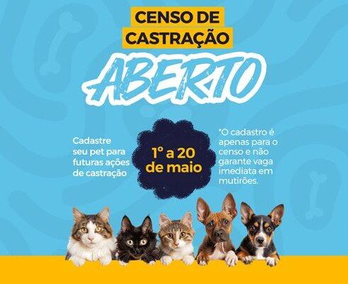 Prefeitura de Atibaia abre censo para políticas públicas de castração animal 2026