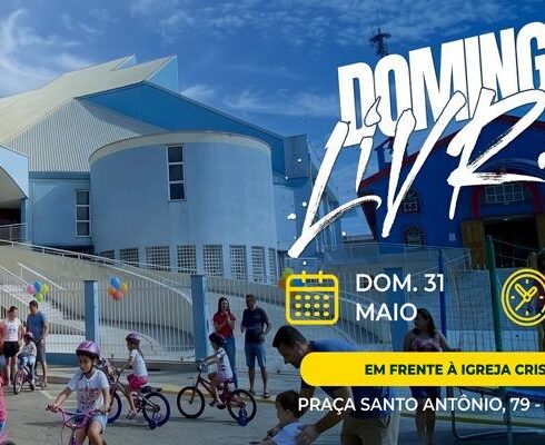 Domingo Livre será na praça em frente à Igreja Cristo Rei neste final de semana