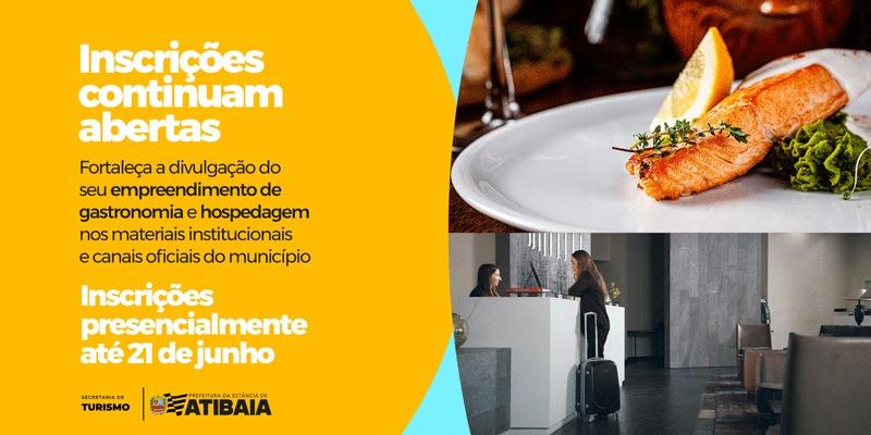 Inscrições seguem abertas para empresas de gastronomia e hospedagem participarem dos guias turísticos de Atibaia