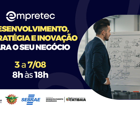 Empresários de Atibaia poderão participar do Empretec: seminário gratuito sobre gestão e desenvolvimento de negócios