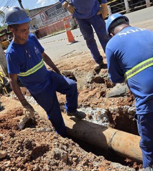 SAAE mantém manutenção emergencial na adutora Ana Pires