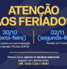Prefeitura de Atibaia informa alteração no expediente durante o feriado prolongado